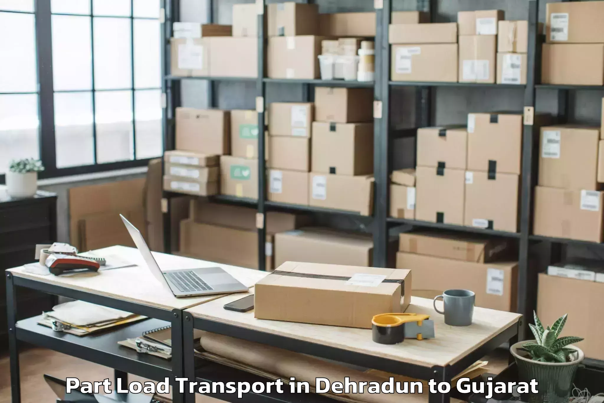 Affordable Dehradun to Kavant Part Load Transport